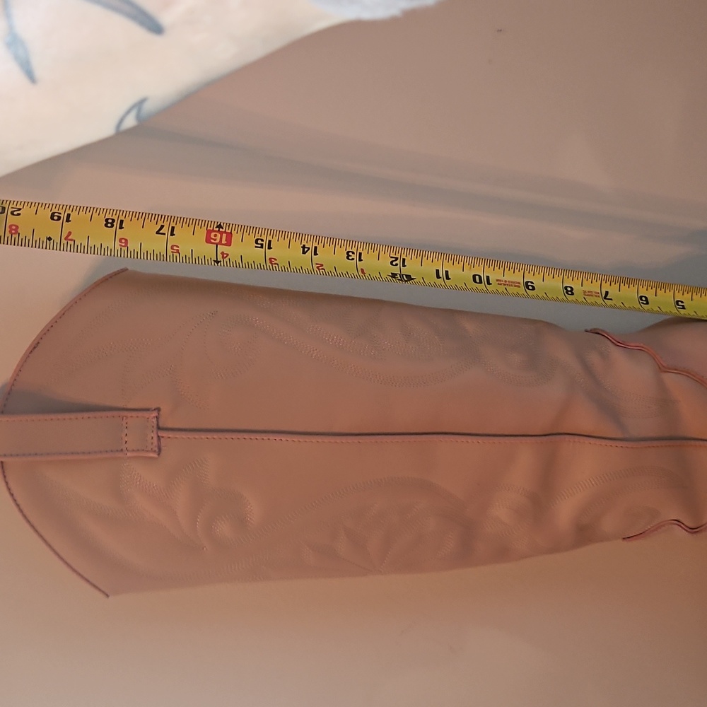 Steve Madden Baby Pink Heeled Cowboy Boots - Picture 10 of 12